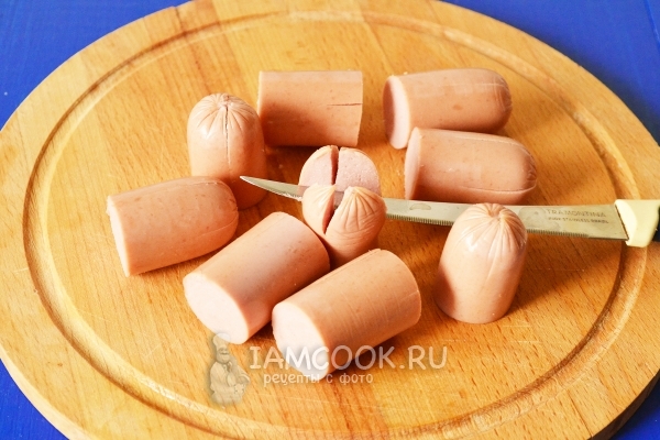 Порезать сосиски