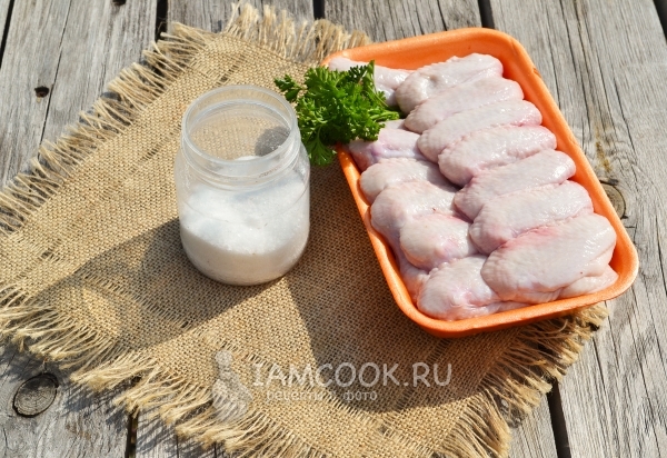 Ингредиенты для копченых куриных крылышек