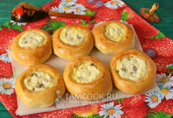 Фото ватрушек из дрожжевого теста с творогом