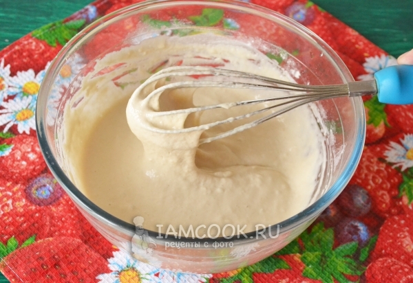 Размешать опару