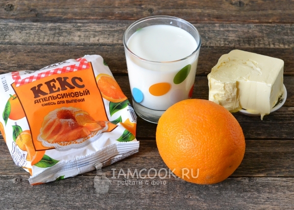 Ингредиенты для кекса с апельсиновой цедрой
