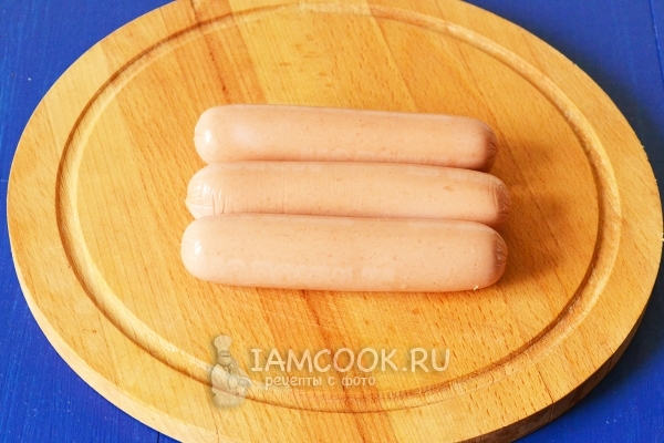 Снять с сосисок пленку