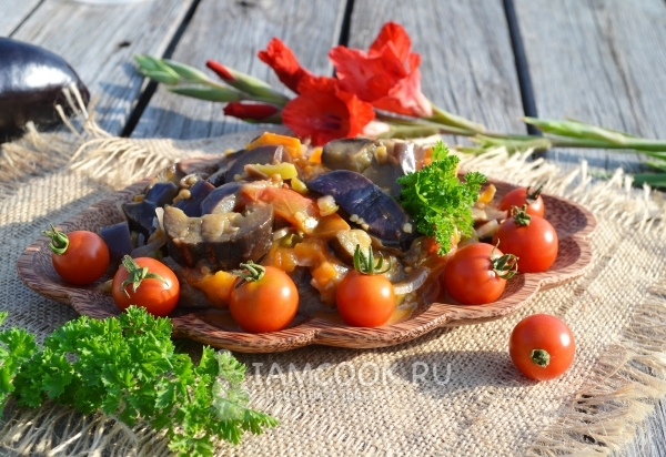 Рецепт соте из баклажанов в мультиварке