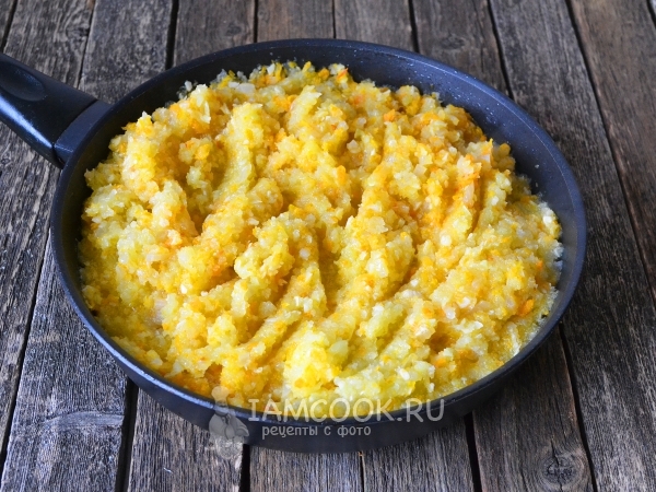 Размешать овощи