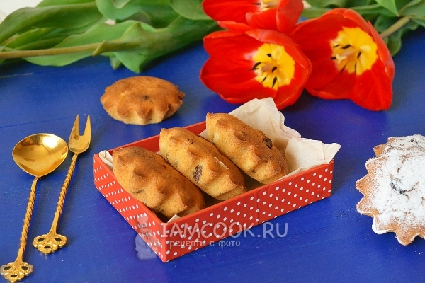 Рецепт творожных кексов с изюмом
