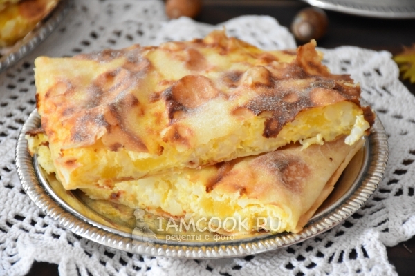 Рецепт пирога с тыквой и рисом