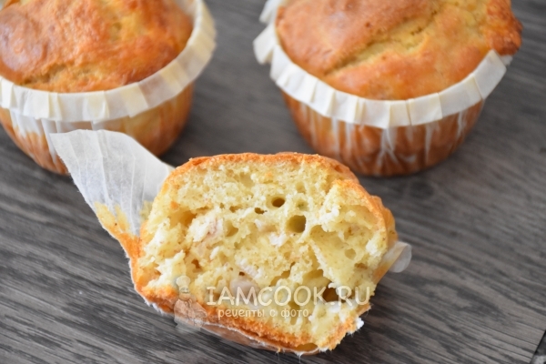 Рецепт закусочных кексов с мясом кролика и сыром