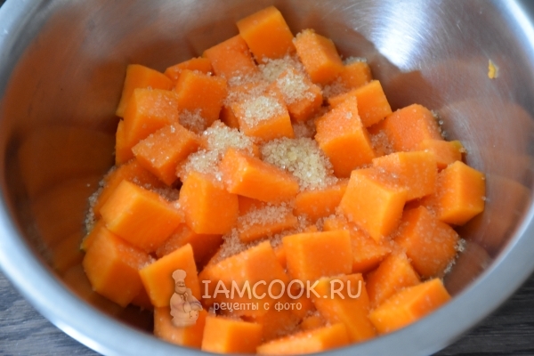 Соединить тыкву с сахаром