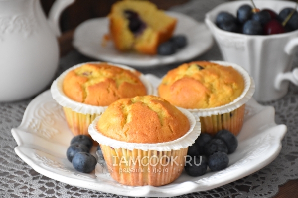 Фото маффинов с ягодами на рисовой муке