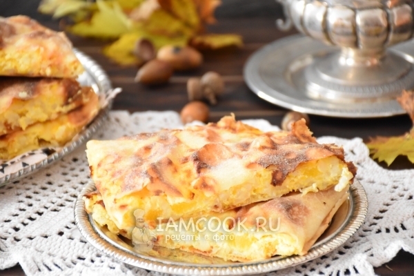 Фото пирога с тыквой и рисом