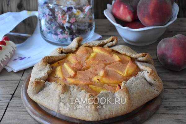 Рецепт галеты с персиками на цельнозерновой муке