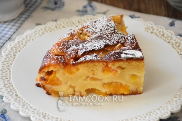 Фото пирога с рикоттой и абрикосами