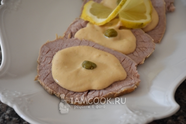 Рецепт телятины под соусом из тунца