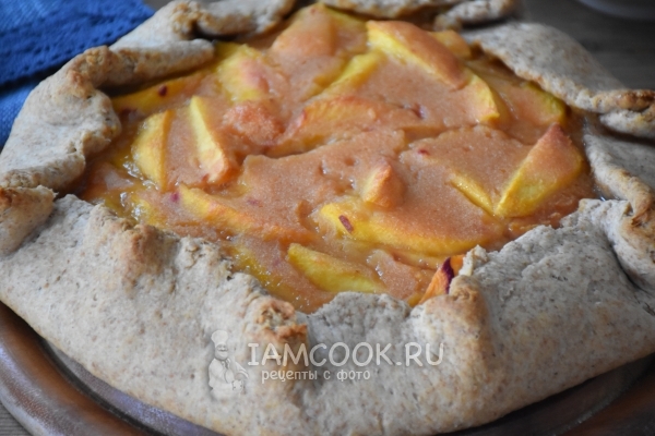 Фото галеты с персиками на цельнозерновой муке