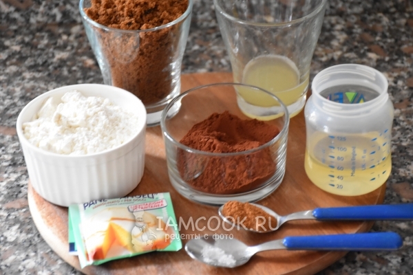 Ингредиенты для диетических маффинов без яиц