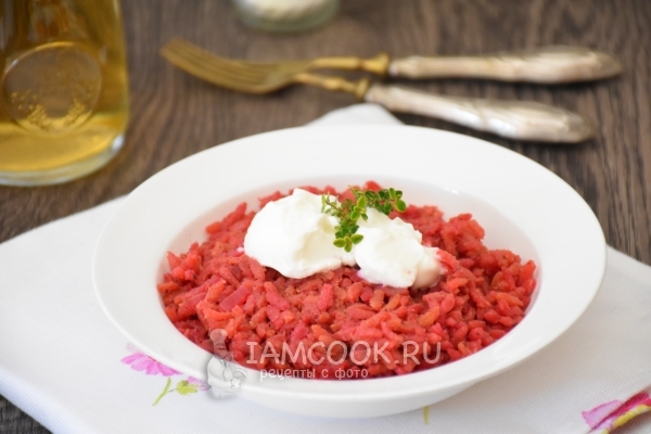 Фото свекольного ризотто