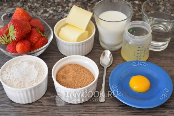 Ингредиенты для галеты с клубникой