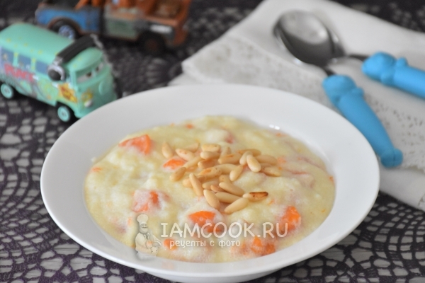Фото манной каши с тыквой