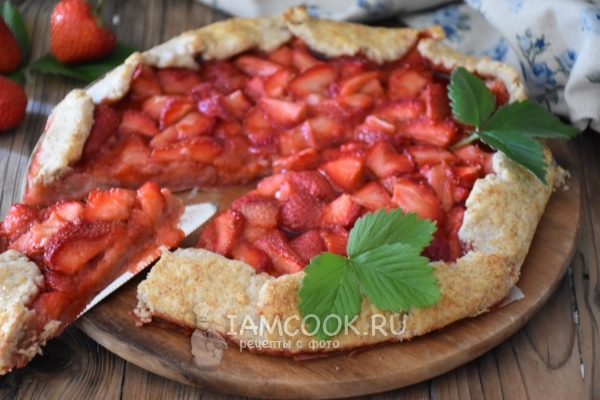 Фото галеты с клубникой