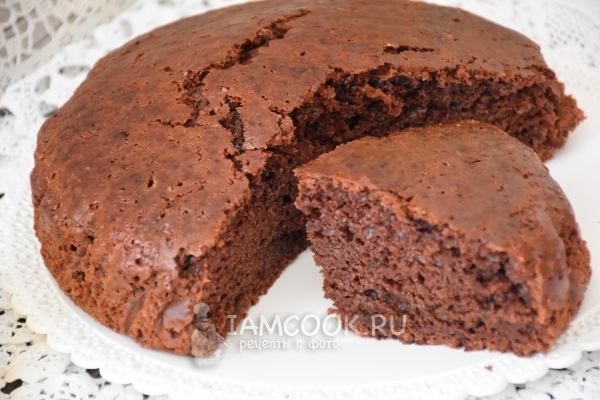 Рецепт шоколадного кекса на кефире без яиц