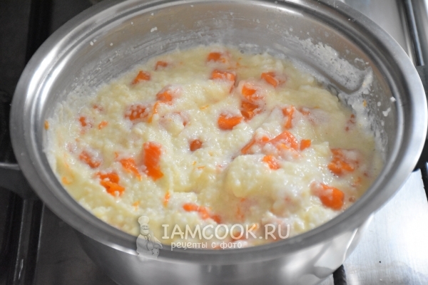 Положить тыкву в кашу