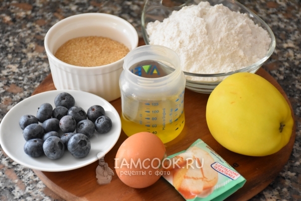 Ингредиенты для маффинов с ягодами на рисовой муке