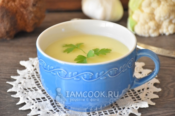 Фото cупа-пюре из цветной капусты и картофеля
