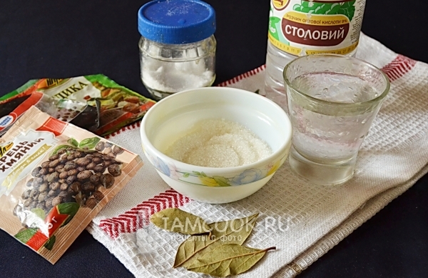 Ингредиенты для маринада