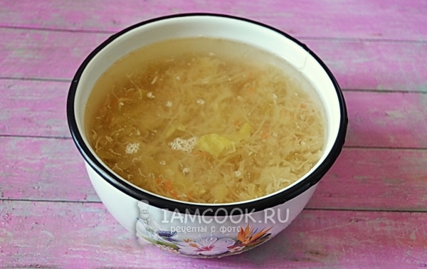 Залить капусту водой