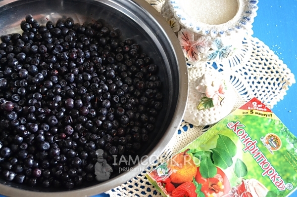 Ингредиенты для джема из черники на зиму