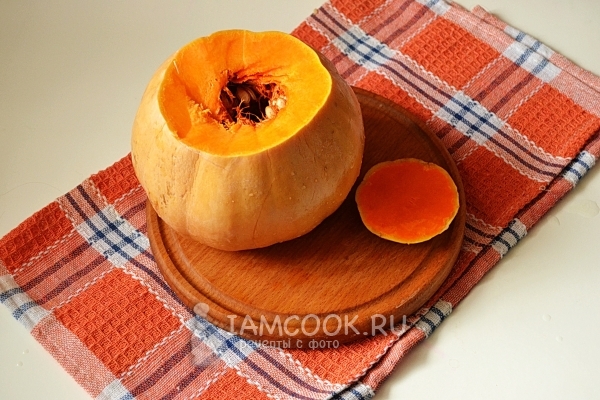 Срезать верх тыквы