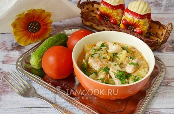 Рецепт тушеной свинины с капустой и картошкой
