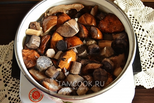 Сварить грибы