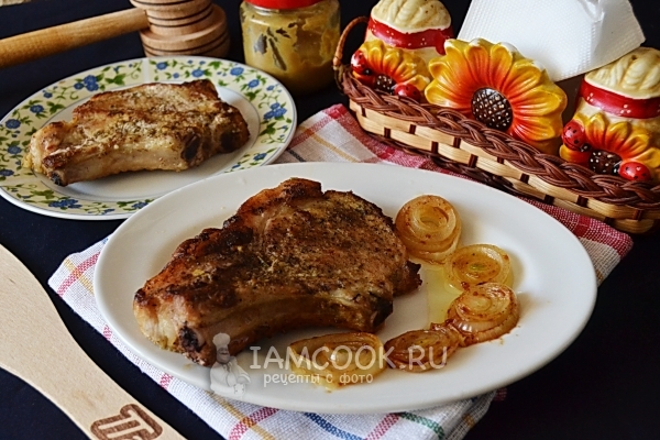 Фото свиной котлеты на кости
