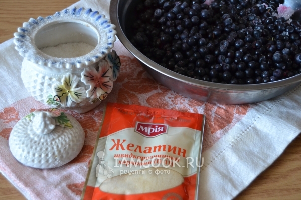 Ингредиенты для варенья с желатином на зиму