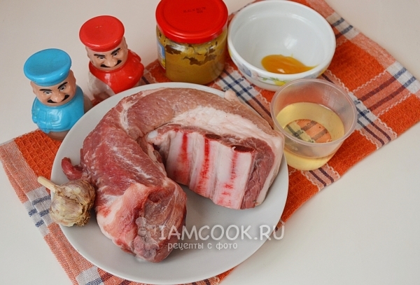 Ингредиенты для грудинки в медово-горчичном соусе