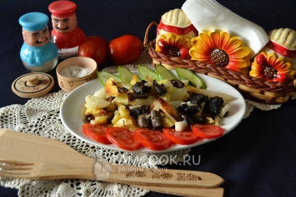 Рецепт жареных подосиновиков с картошкой
