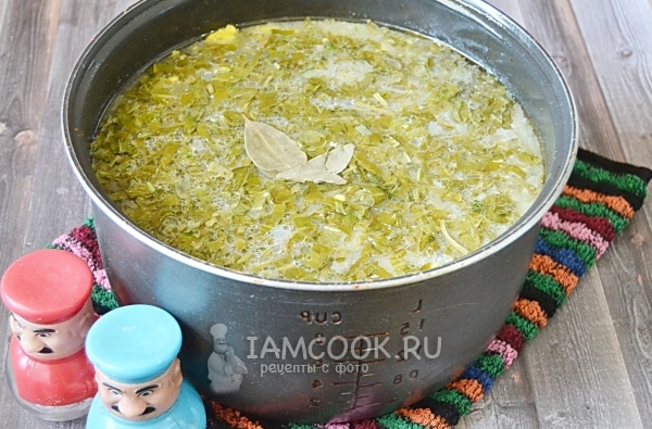 Рецепт зелёного борща в мультиварке