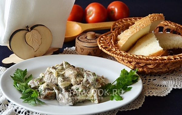 Фото белых грибов в сметане