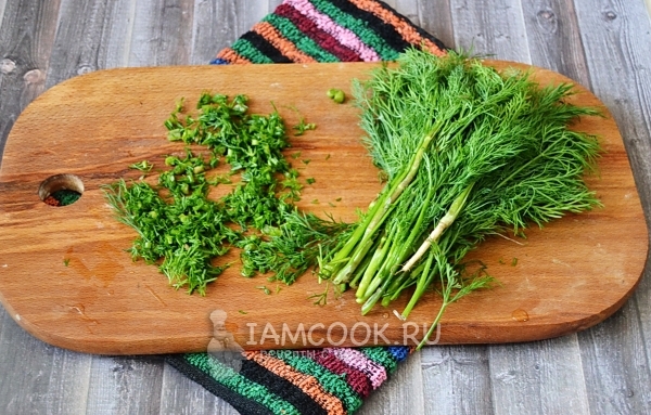 Порезать зелень