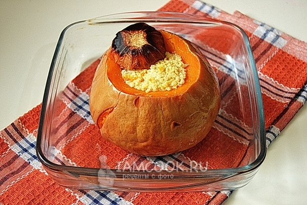 Рецепт каши в тыкве, запеченной в духовке