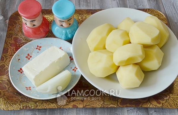 Ингредиенты для жареной картошки на сливочном масле