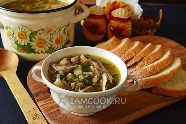 Фото грибного супа из замороженных шампиньонов