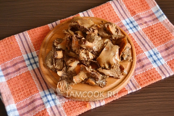 Порезать грибы