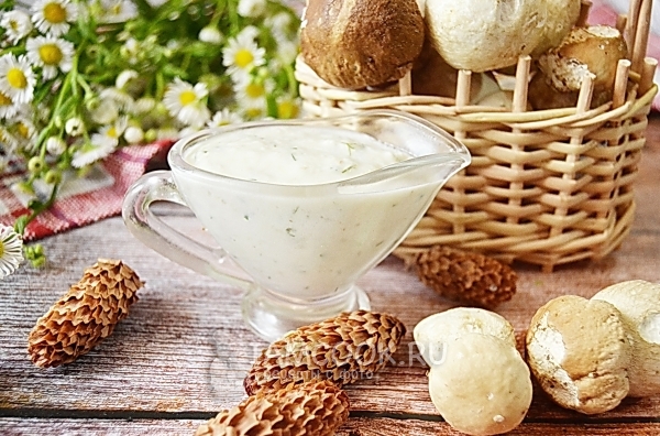 Рецепт соуса из белых грибов