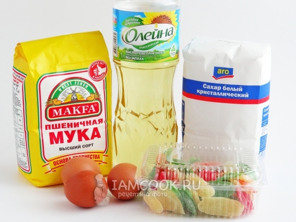 Ингредиенты для печенья «Каллы»