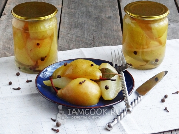 Рецепт груш, маринованных на зиму без стерилизации