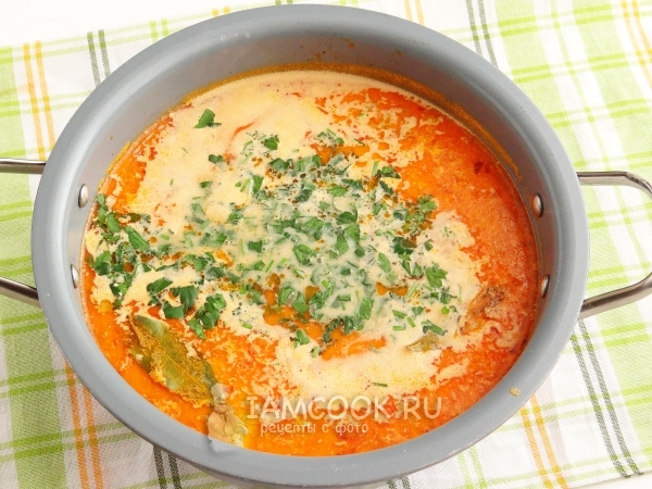 Положить зелень