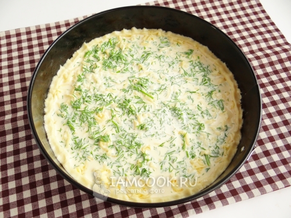 Залить яичной заливкой