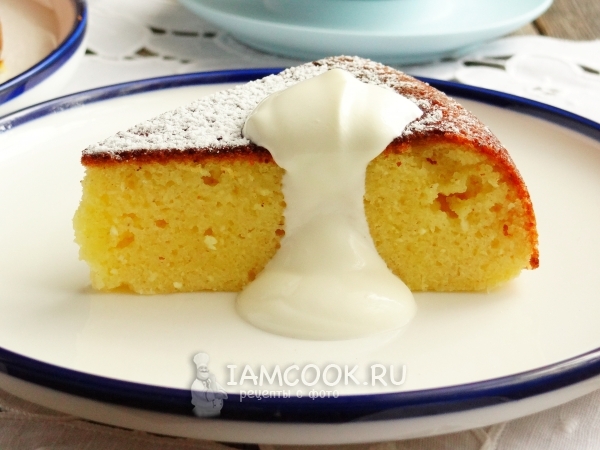 Готовый манник с творогом в мультиварке